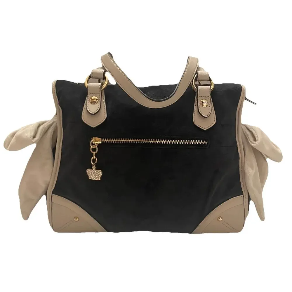 Juicy Couture Vintage Dreamy Juicy Tote Bag Liquorice & Crystal New Bow Crown